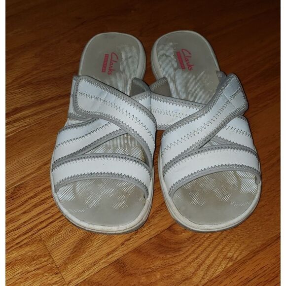 Clarks Collection White Sandals - Picture 2 of 6